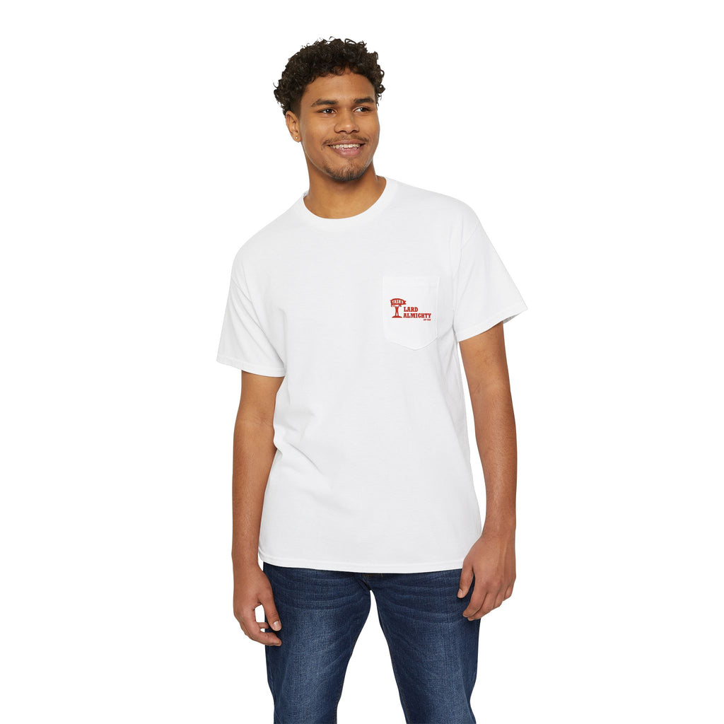 Tash’s Lard Almighty Dry Rub™ Heavy Cotton Pocket Tee — Faith, Flavor & Front Pocket Function