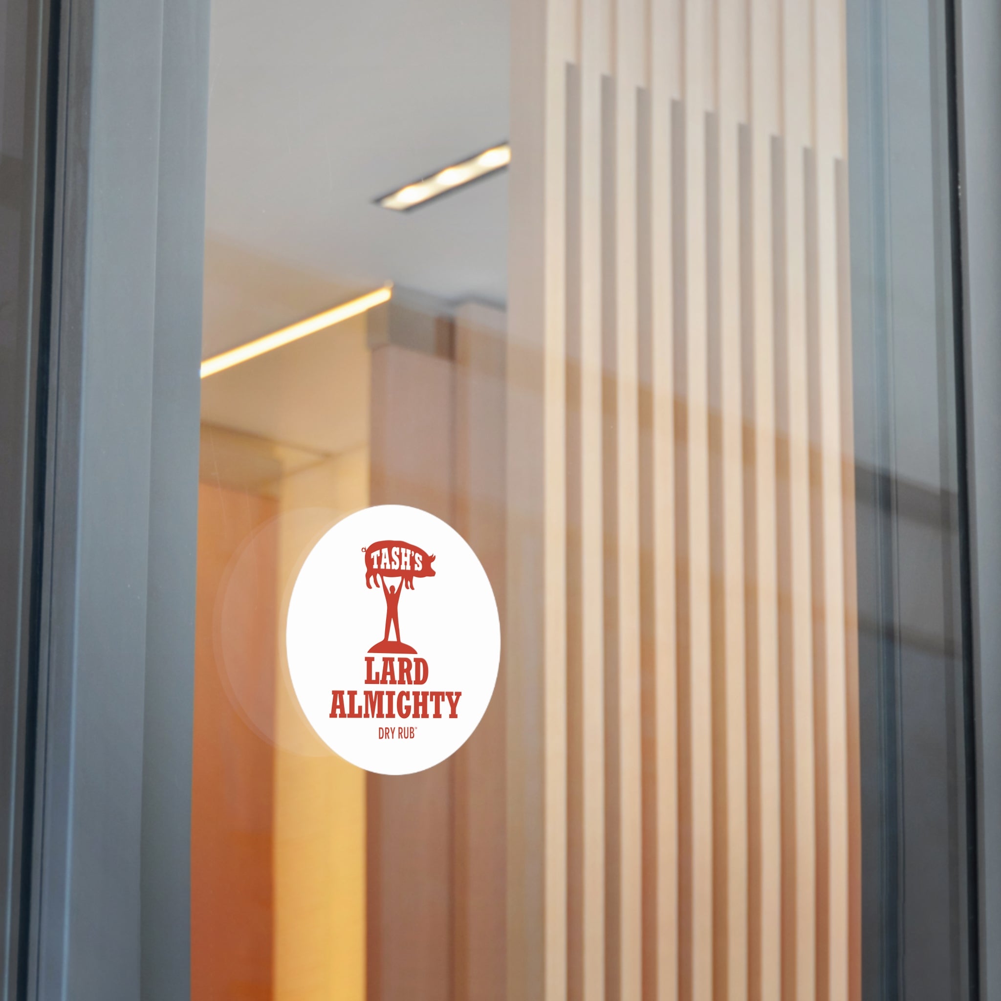 Tash’s Lard Almighty Dry Rub™ Round Vinyl Stickers - Spread the Gospel of Good Taste - Literally