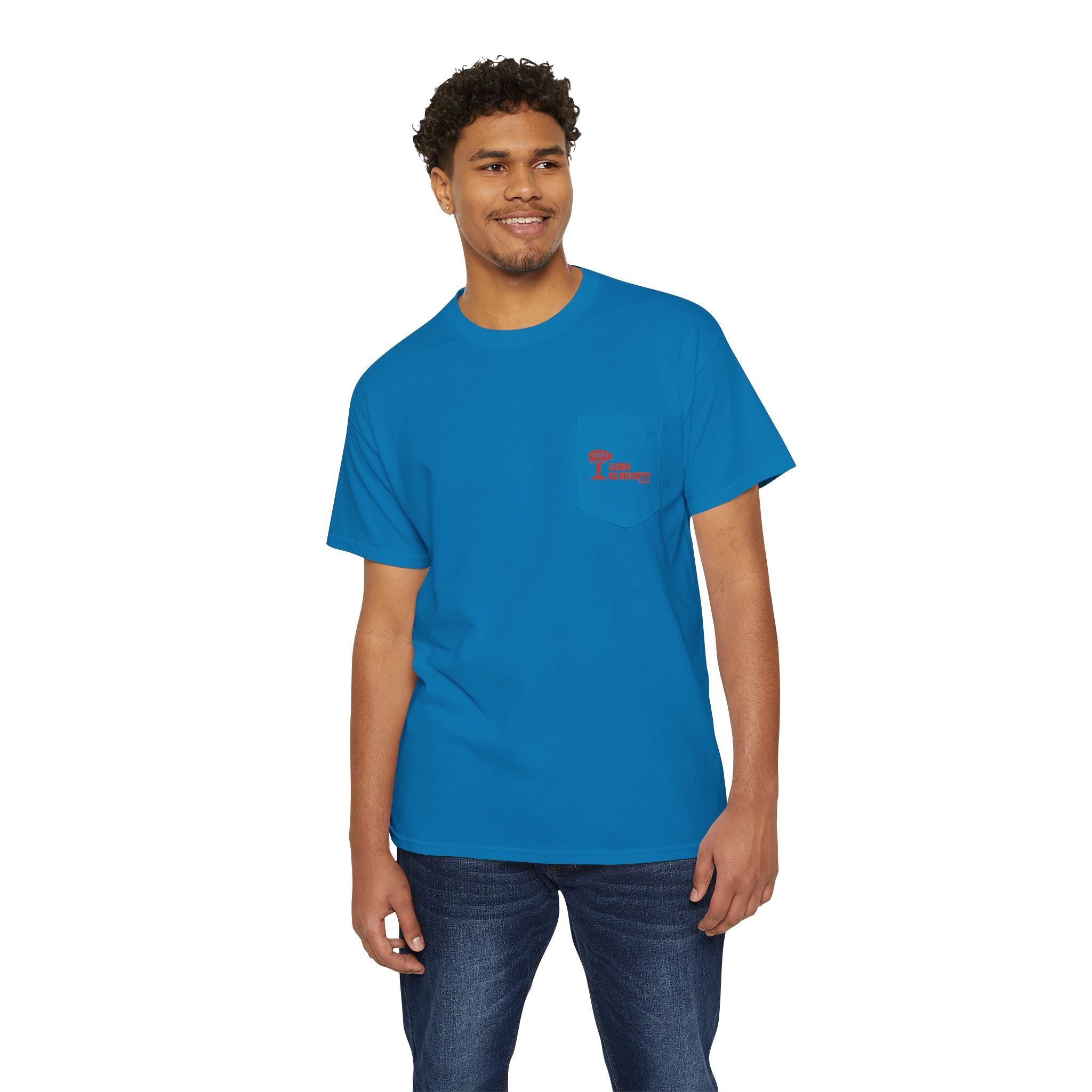 Tash’s Lard Almighty Dry Rub™ Heavy Cotton Pocket Tee — Faith, Flavor & Front Pocket Function